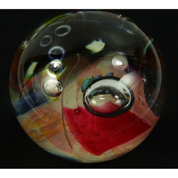 Ione Thorkelsson Signed Art Glass Paperweight 1995 Canadian Studio Abstract - Picture 7 of 16
